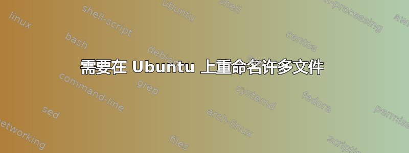 需要在 Ubuntu 上重命名许多文件