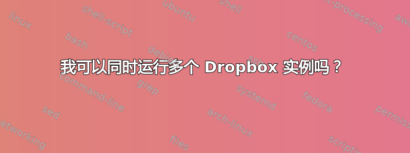 我可以同时运行多个 Dropbox 实例吗？