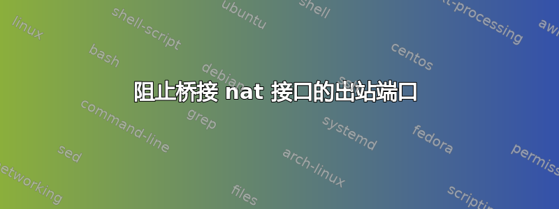 阻止桥接 nat 接口的出站端口