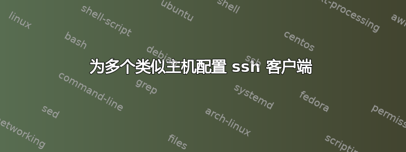 为多个类似主机配置 ssh 客户端