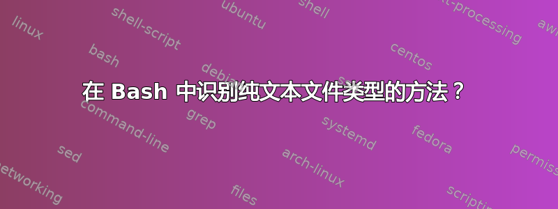 在 Bash 中识别纯文本文件类型的方法？