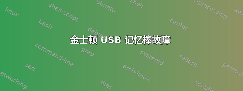 金士顿 USB 记忆棒故障