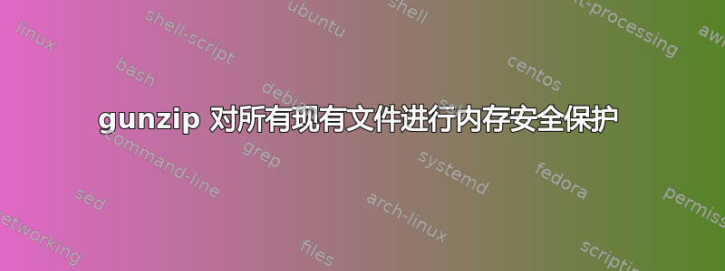 gunzip 对所有现有文件进行内存安全保护