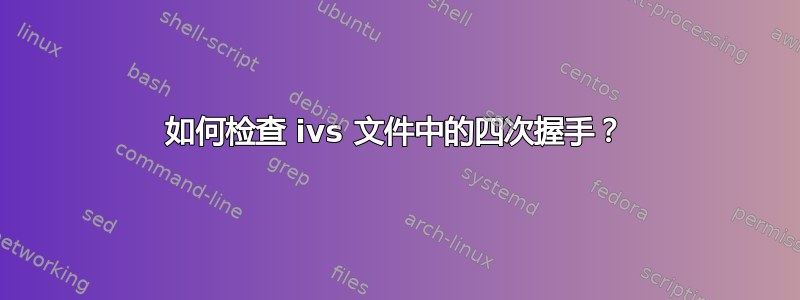 如何检查 ivs 文件中的四次握手？