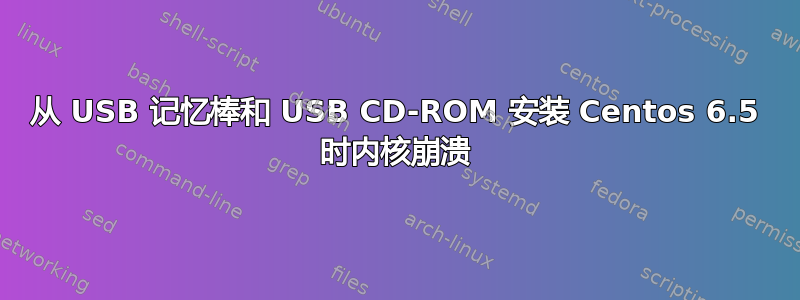 从 USB 记忆棒和 USB CD-ROM 安装 Centos 6.5 时内核崩溃