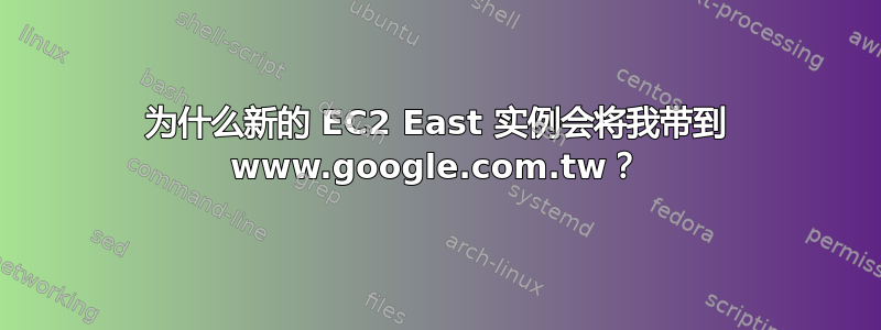 为什么新的 EC2 East 实例会将我带到 www.google.com.tw？