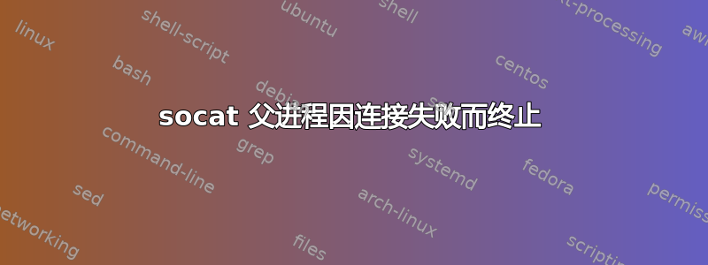 socat 父进程因连接失败而终止