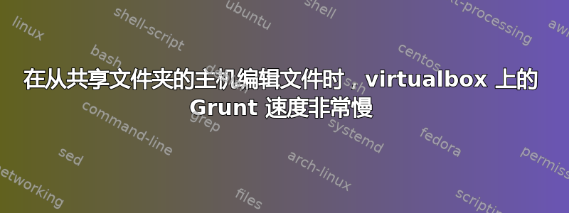 在从共享文件夹的主机编辑文件时，virtualbox 上的 Grunt 速度非常慢