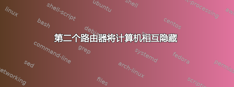 第二个路由器将计算机相互隐藏