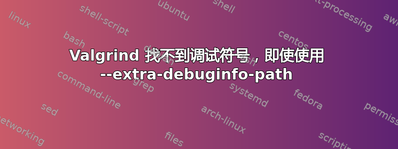 Valgrind 找不到调试符号，即使使用 --extra-debuginfo-path