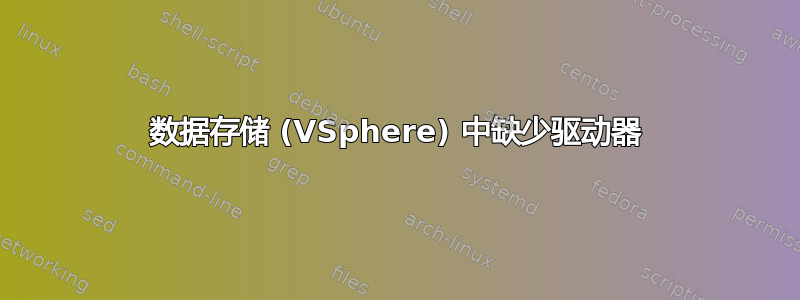 数据存储 (VSphere) 中缺少驱动器