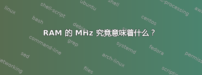 RAM 的 MHz 究竟意味着什么？