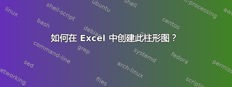 如何在 Excel 中创建此柱形图？