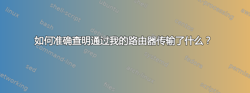 如何准确查明通过我的路由器传输了什么？