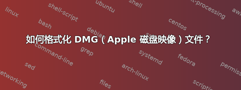 如何格式化 DMG（Apple 磁盘映像）文件？