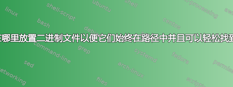 在哪里放置二进制文件以便它们始终在路径中并且可以轻松找到