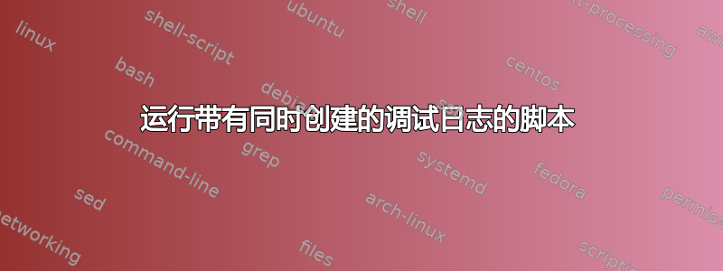 运行带有同时创建的调试日志的脚本