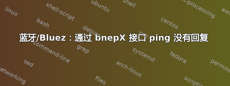 蓝牙/Bluez：通过 bnepX 接口 ping 没有回复