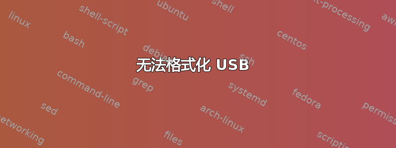 无法格式化 USB 