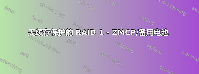 无缓存保护的 RAID 1 - ZMCP/备用电池