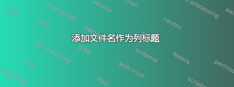 添加文件名作为列标题