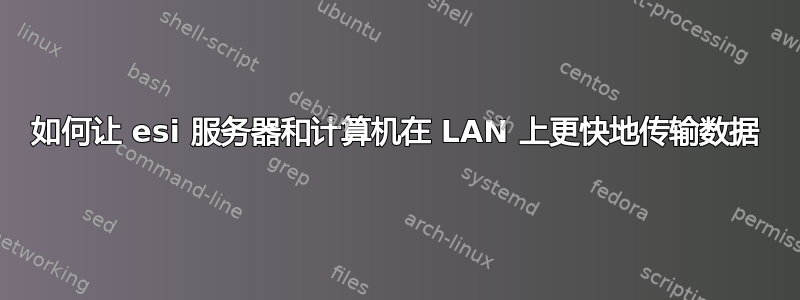 如何让 esi 服务器和计算机在 LAN 上更快地传输数据