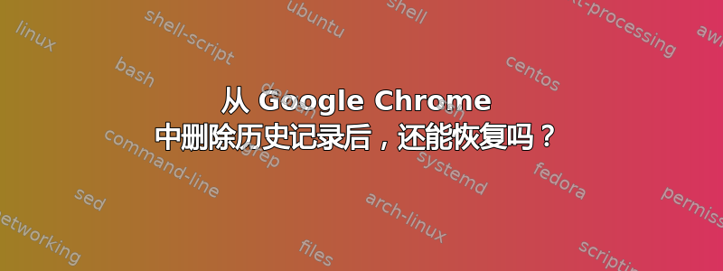 从 Google Chrome 中删除历史记录后，还能恢复吗？