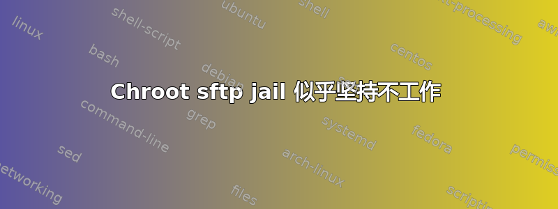 Chroot sftp jail 似乎坚持不工作