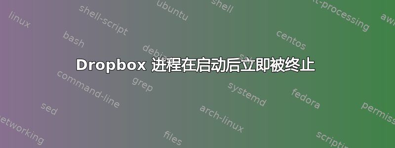 Dropbox 进程在启动后立即被终止