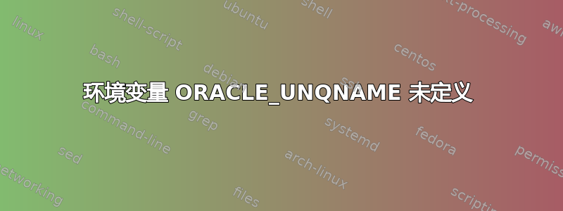 环境变量 ORACLE_UNQNAME 未定义