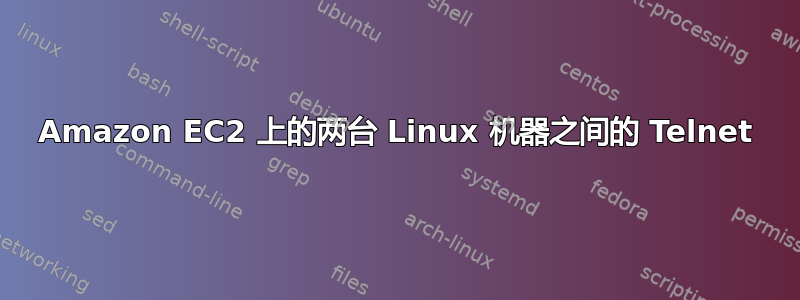 Amazon EC2 上的两台 Linux 机器之间的 Telnet