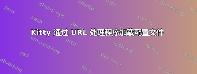 Kitty 通过 URL 处理程序加载配置文件