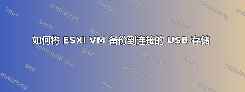 如何将 ESXi VM 备份到连接的 USB 存储