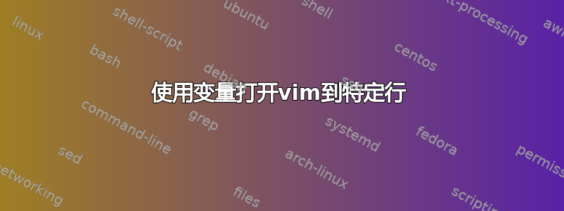 使用变量打开vim到特定行