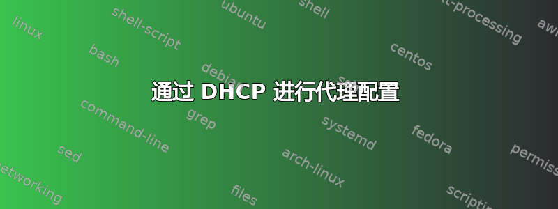 通过 DHCP 进行代理配置