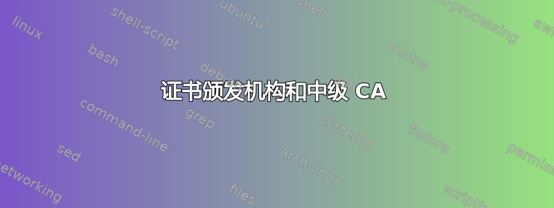 证书颁发机构和中级 CA