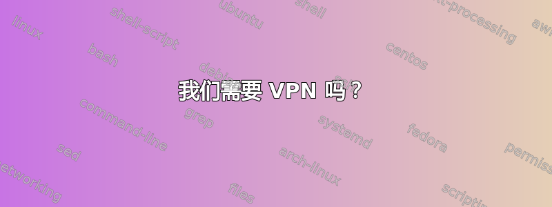 我们需要 VPN 吗？