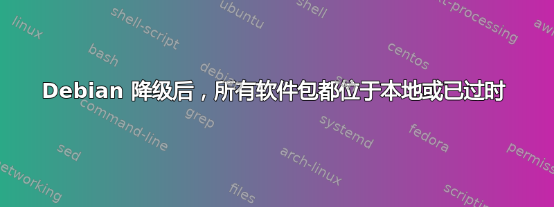 Debian 降级后，所有软件包都位于本地或已过时