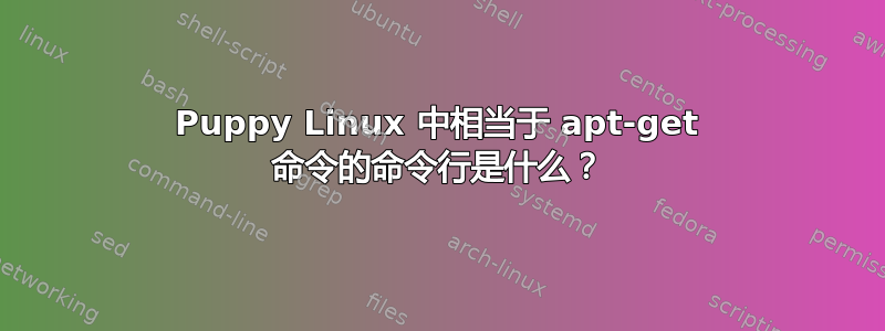 Puppy Linux 中相当于 apt-get 命令的命令行是什么？