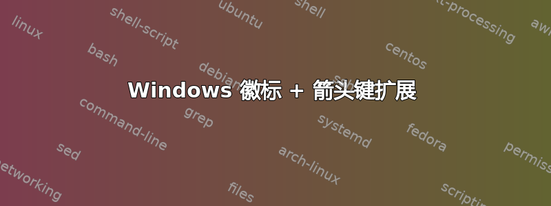 Windows 徽标 + 箭头键扩展