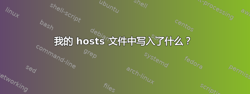 我的 hosts 文件中写入了什么？