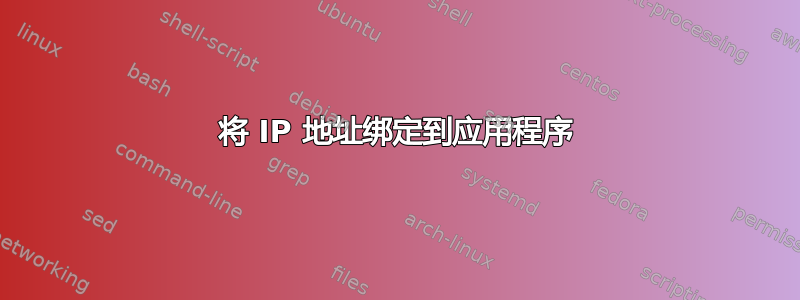 将 IP 地址绑定到应用程序