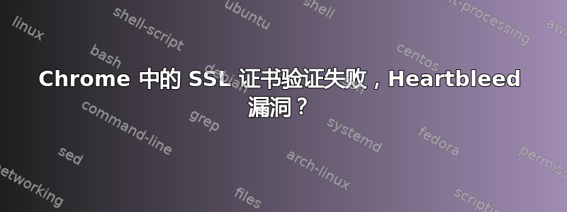 Chrome 中的 SSL 证书验证失败，Heartbleed 漏洞？