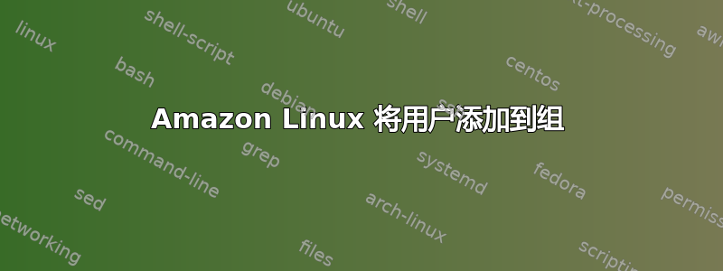 Amazon Linux 将用户添加到组