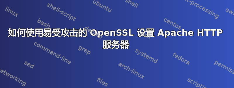 如何使用易受攻击的 OpenSSL 设置 Apache HTTP 服务器