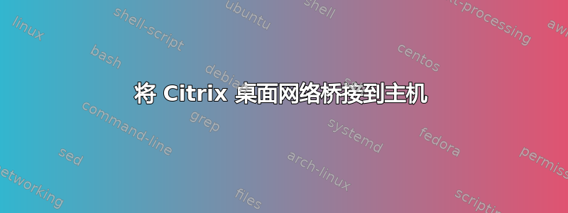 将 Citrix 桌面网络桥接到主机