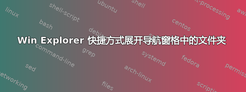 Win Explorer 快捷方式展开导航窗格中的文件夹