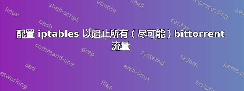 配置 iptables 以阻止所有（尽可能）bittorrent 流量