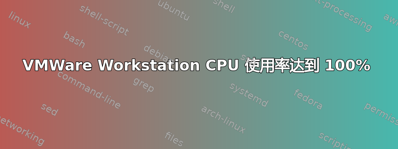 VMWare Workstation CPU 使用率达到 100%