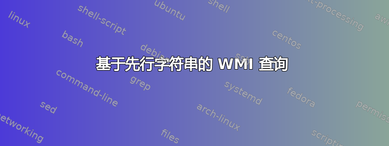 基于先行字符串的 WMI 查询